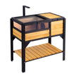 VEVOR Wooden Tortoise House Tortoise Habitat Indoor & Outdoor for Lizards Snakes
