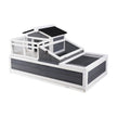 VEVOR Tortoise Habitat Wooden Tortoise House Indoor/Outdoor 3-Room 44x25.6x24in
