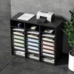 VEVOR Wood Literature Organizer, 24 Compartments, File Sorter with Removable Shelves, Mailboxes Slot for Office Home Classroom Mailrooms Organization, EPA Certified, Black