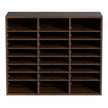 VEVOR Literature Organizers, 24 Compartments Office Mailbox with Adjustable Shelves, Wood Literature Sorter 29x12x24.4 inches for Office, Home, Classroom, Mailrooms Organization, EPA Certified, Brown