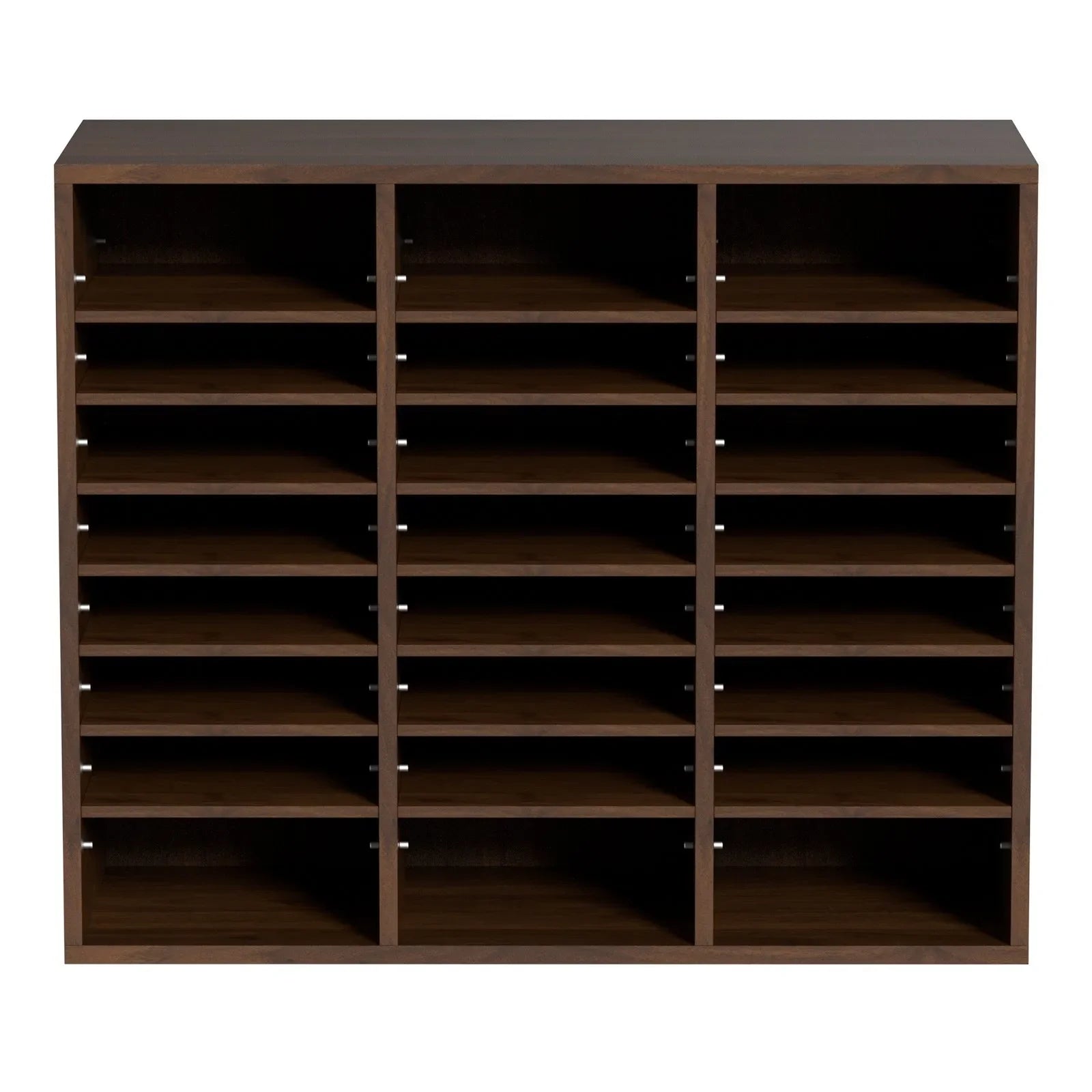 VEVOR Literature Organizers, 24 Compartments Office Mailbox with Adjustable Shelves, Wood Literature Sorter 29x12x24.4 inches for Office, Home, Classroom, Mailrooms Organization, EPA Certified, Brown