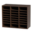 VEVOR Literature Organizers, 24 Compartments Office Mailbox with Adjustable Shelves, Wood Literature Sorter 29x12x24.4 inches for Office, Home, Classroom, Mailrooms Organization, EPA Certified, Brown