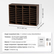 VEVOR Literature Organizers, 36 Compartments Office Mailbox with Adjustable Shelves, Wood Literature Sorter 39.3x12x26.8 inches for Office, Home, Classroom, Mailrooms Organization, EPA Certified Brown