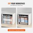 VEVOR Literature Organizers, 5 Compartments Office Mailbox with Adjustable Shelves, Wood Literature Sorter 13.9x12x13 inches for Office, Home, Classroom, Mailrooms Organization, EPA Certified, White