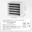 VEVOR Literature Organizers, 5 Compartments Office Mailbox with Adjustable Shelves, Wood Literature Sorter 13.9x12x13 inches for Office, Home, Classroom, Mailrooms Organization, EPA Certified, White