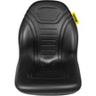 VEVOR Universal Tractor Seat Replacement, Compact High Back Mower Seat, Black Vinyl Forklift Seat, Central Drain Hole Skid Steer Seat with Mounting Bolt Patterns of 8