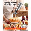 Professional 500ml Stainless Steel Whipped Cream Dispenser, 304 Stainless Steel Cream Whipper with 3 Decorating Nozzles & Cleaning Brush