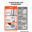 Professional 500ml Stainless Steel Whipped Cream Dispenser, 304 Stainless Steel Cream Whipper with 3 Decorating Nozzles & Cleaning Brush