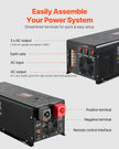 VEVOR 2000W Pure Sine Wave Inverter Charger DC 12V to AC 120V Power Inverter
