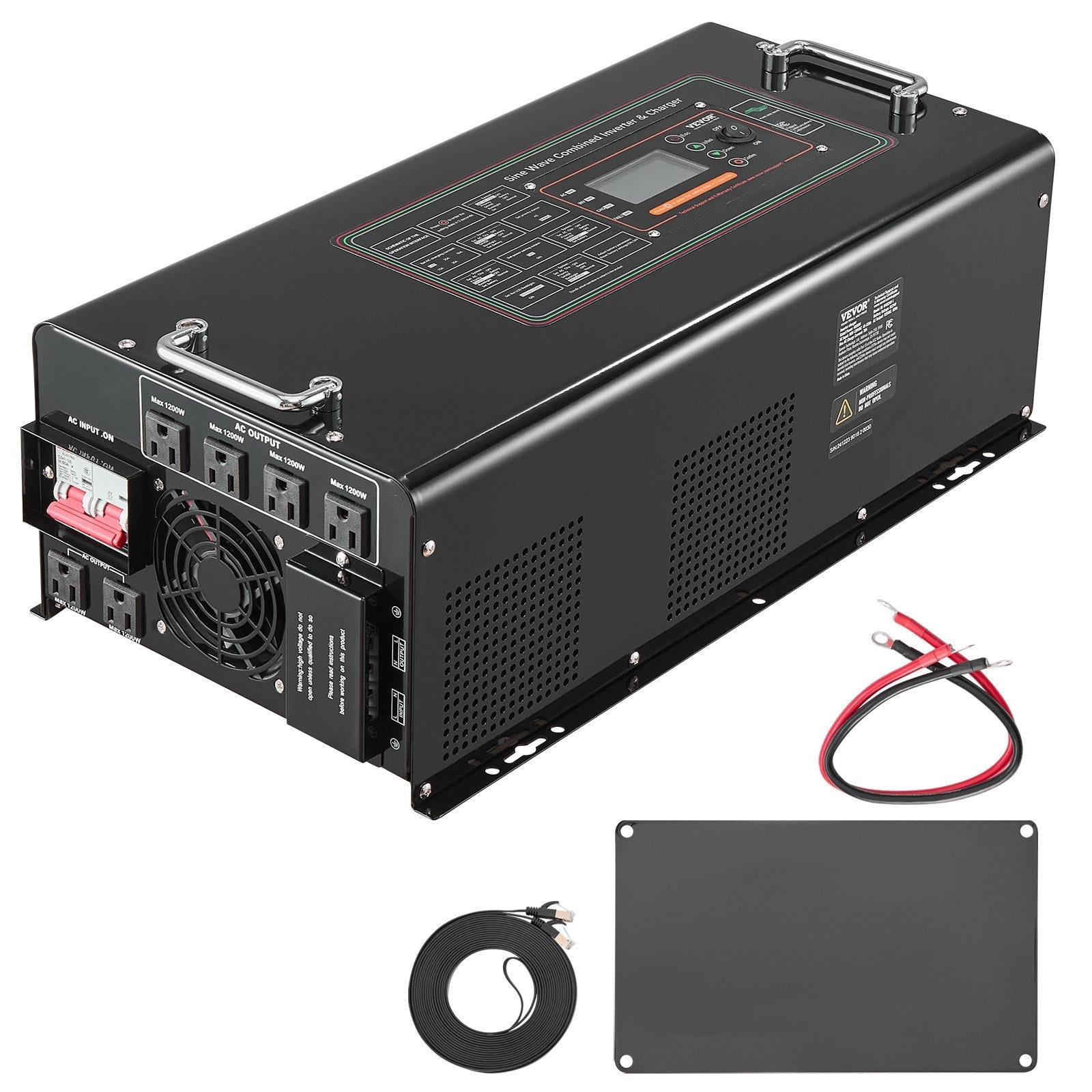 VEVOR 6000W Pure Sine Wave Inverter Charger DC 48V to AC 120V Power Inverter