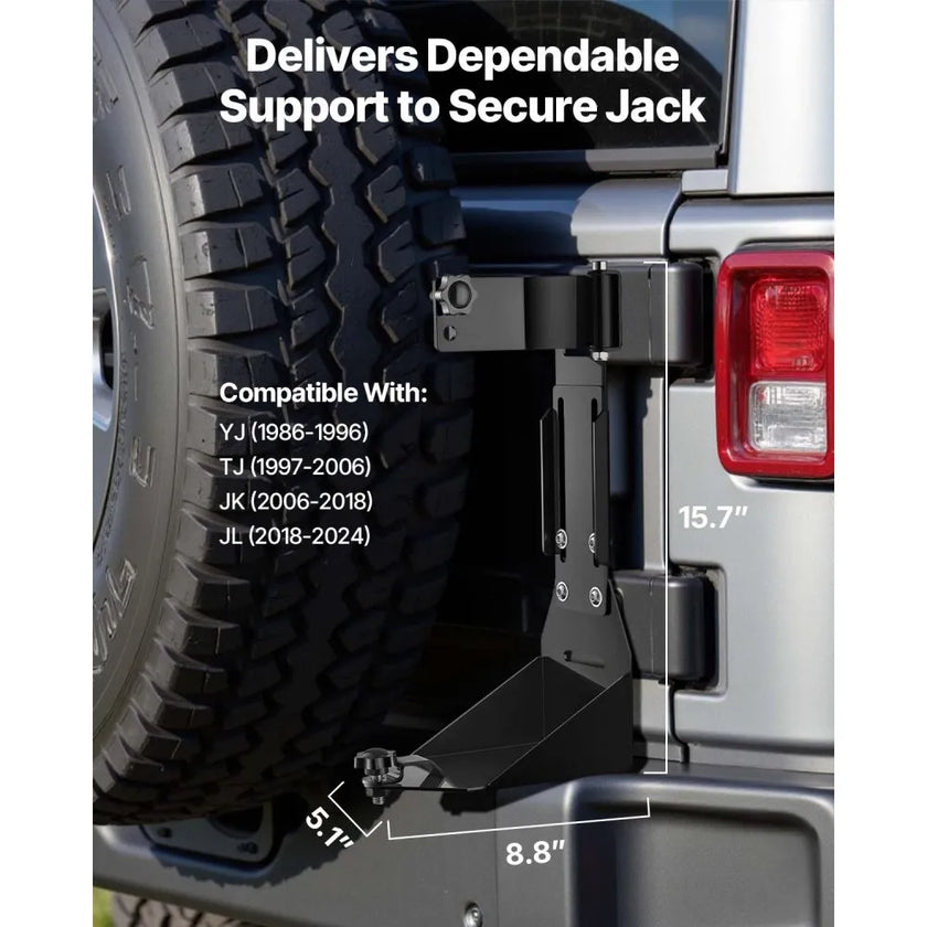 VEVOR High Lift Off Road Jack Mount Bracket Jeep Wrangler YJ/TJ/JK/JL 1986-2024