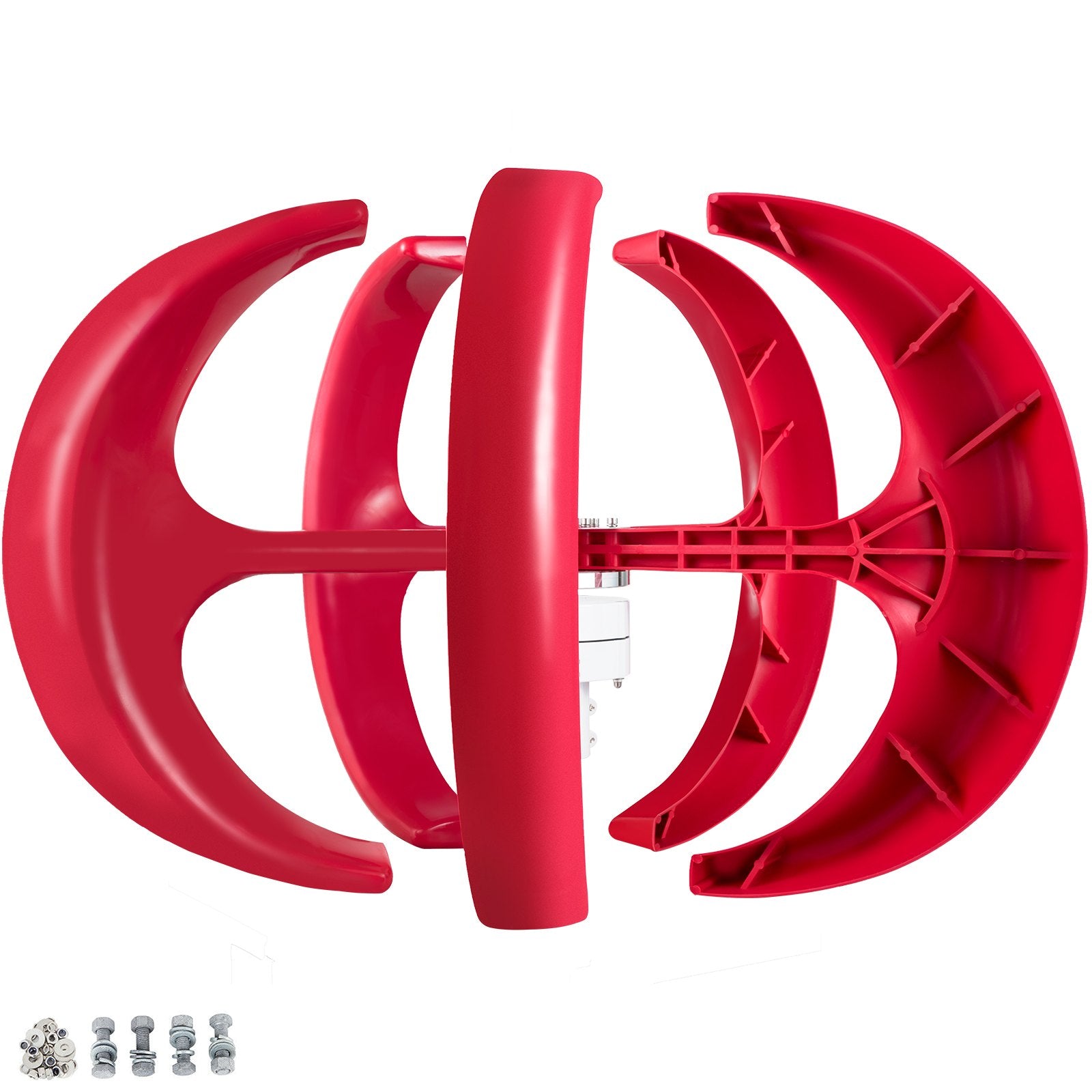 VEVOR Wind Turbine 400W 12V Wind Turbine Generator Red Lantern Vertical Wind Generator 5 Leaves Wind Turbine Kit Controller(400W 12V Red)