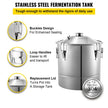 VEVOR 20L 5.28Gal Water Alcohol Distiller 304 Stainless Steel Moonshine Wine Making Boiler Home Kit with Thermometer for Whiskey Brandy Essential Oils