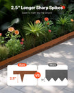 VEVOR Steel Landscape Edging 10 Packs 40 x 4.5in Weather-Resistant for Yard Lawn