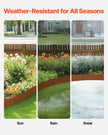 VEVOR Steel Landscape Edging 10 Packs 40 x 4.5in Weather-Resistant for Yard Lawn