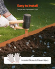 VEVOR Steel Landscape Edging 10 Packs 40 x 4.5in Weather-Resistant for Yard Lawn