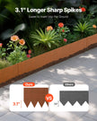 VEVOR Steel Landscape Edging 6 Packs 40 x 8in Weather-Resistant for Yard Lawn