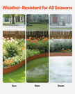 VEVOR Steel Landscape Edging 6 Packs 40 x 8in Weather-Resistant for Yard Lawn