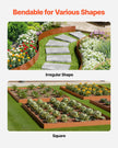 VEVOR Steel Landscape Edging 6 Packs 40 x 8in Weather-Resistant for Yard Lawn