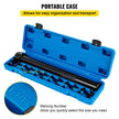 VEVOR Inner Tie Rod Tool Kit, 12 Pcs Tie Rod Removal Tool, 12 Pcs Crowfoot Adapters Master Inner Tie Rod Tool Set, 1/2 Inch Drive Tube Tie Rods Tool, Heavy-Duty Steel Inner Tie Rod Removal Tool For Ve