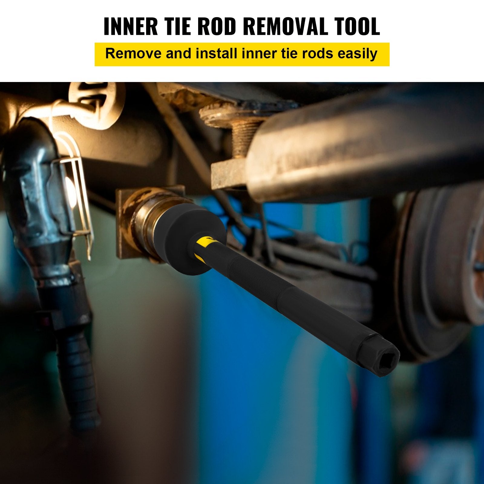 VEVOR Inner Tie Rod Tool, 35 mm - 45 mm Universal Tie Rod Removal Tool, 30 mm Drive Tube Tie Rods Tool, Heavy-Duty Steel Inner Tie Rod Removal Tool for Vehicles