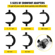 VEVOR Inner Tie Rod Tool Kit, 6 Pcs Tie Rod Removal Tool, 5 Pcs Crowfoot Adapters Master Inner Tie Rod Tool Set, 1/2 Inch Drive Tube Tie Rods Tool, Heavy-Duty Steel Inner Tie Rod Removal Tool For Vehi