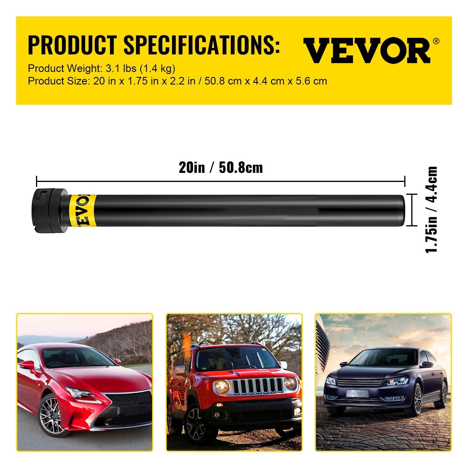 VEVOR Inner Tie Rod Tool Kit, 6 Pcs Tie Rod Removal Tool, 5 Pcs Crowfoot Adapters Master Inner Tie Rod Tool Set, 1/2 Inch Drive Tube Tie Rods Tool, Heavy-Duty Steel Inner Tie Rod Removal Tool For Vehi