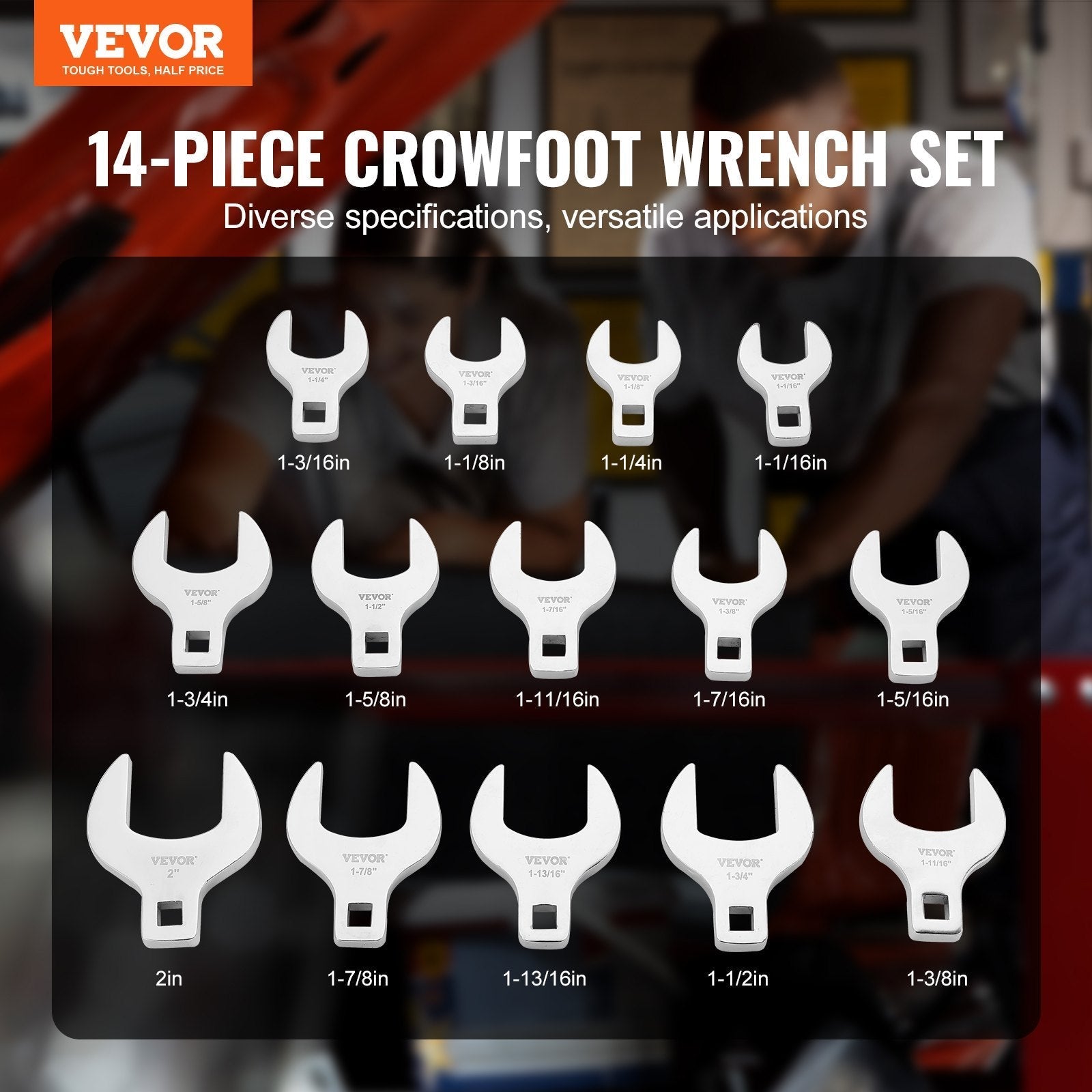 VEVOR Crowfoot Wrench Set, 1/2
