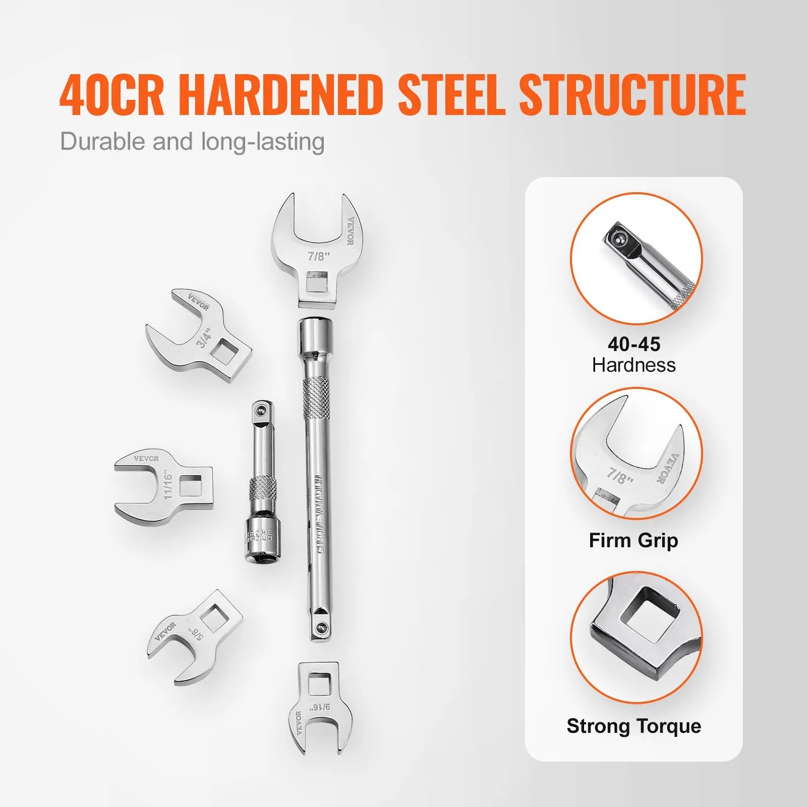 VEVOR Crowfoot Wrench Set, 3/8