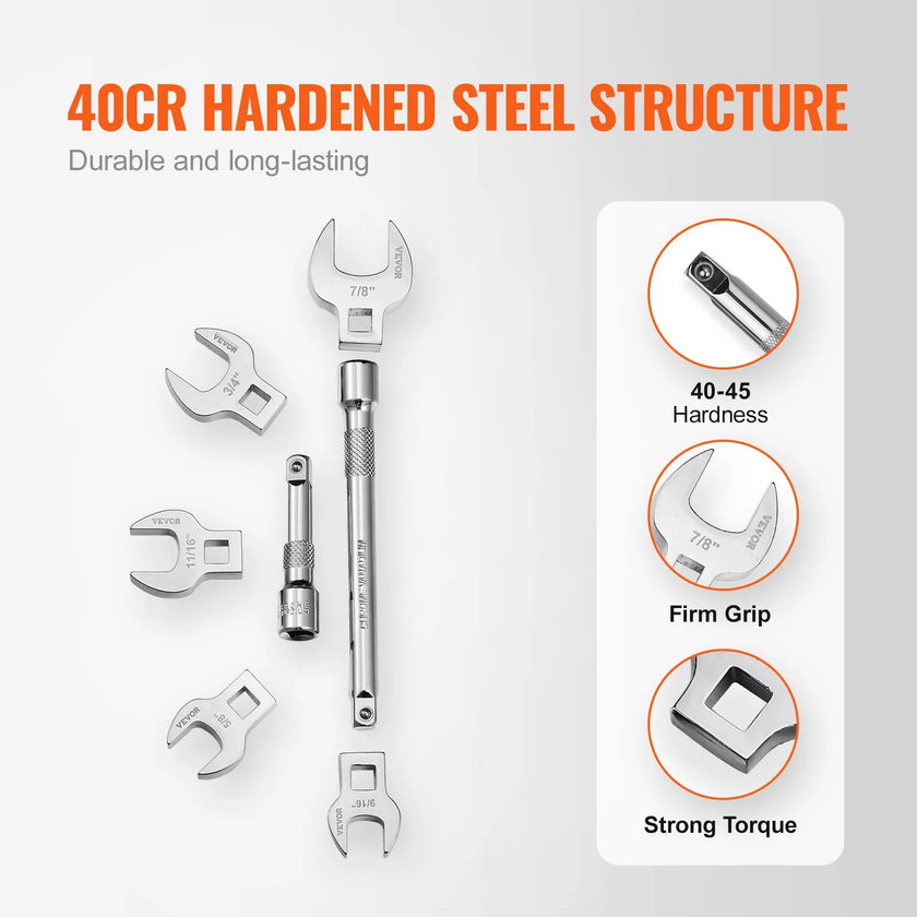 VEVOR Crowfoot Wrench Set, 3/8