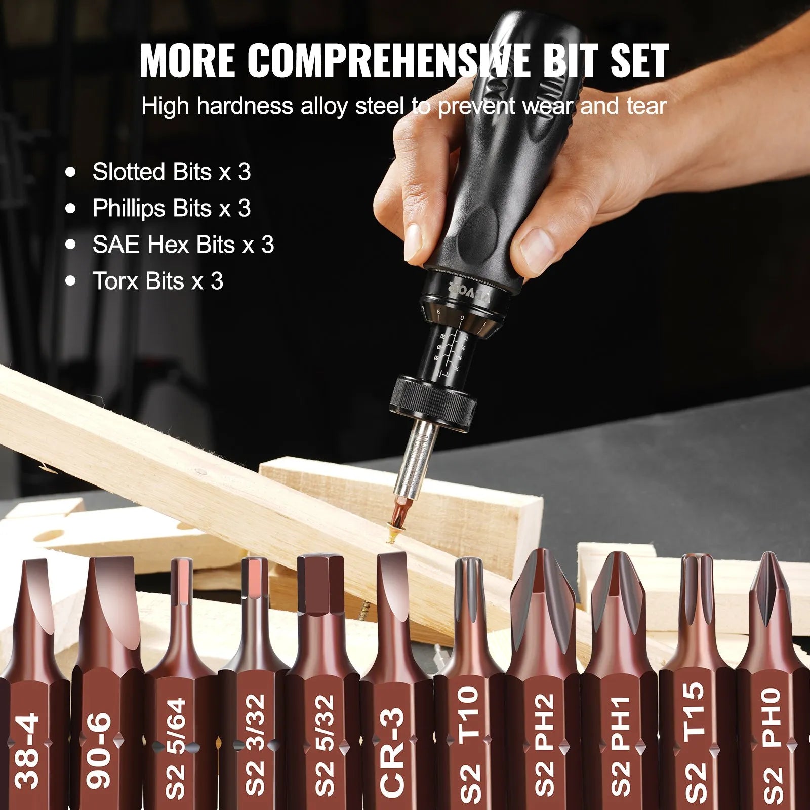 VEVOR Torque Screwdriver, 1/4