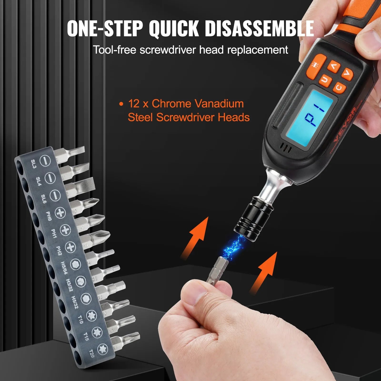 VEVOR Digital Torque Screwdriver, 1/4