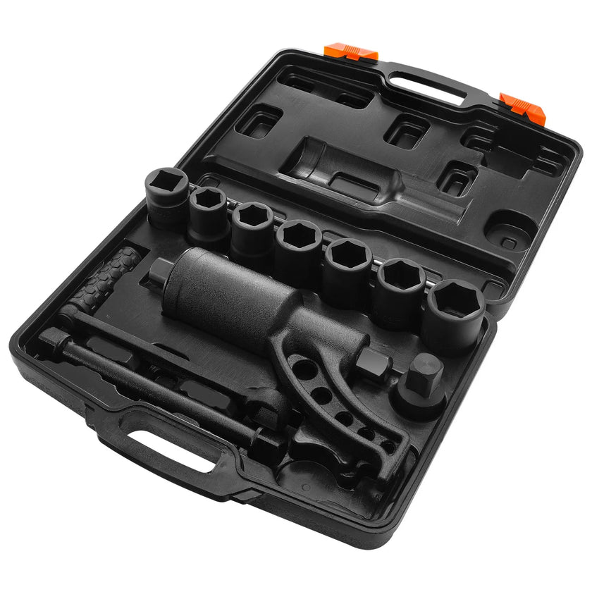 VEVOR Torque Multiplier, Heavy Duty Torque Multiplier Wrench Set, 1 Inch Drive Lug Nut Wrench Torque Multiplier, 1:64 6800N.m Lug Nut Remover, with 8 Sockets and Storage Case for Truck Trailer RV