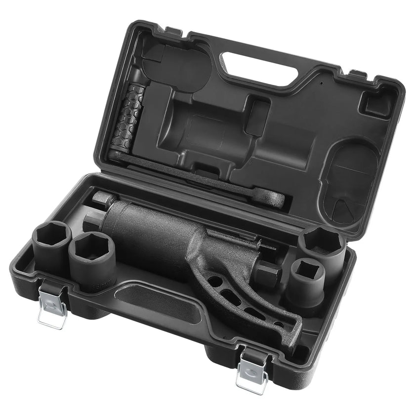 VEVOR Torque Multiplier, Heavy Duty Torque Multiplier Wrench Set, 1 Inch Drive Lug Nut Wrench Torque Multiplier, 1:58 4800N.m Lug Nut Remover, with 4 Sockets and Storage Case for Truck Trailer RV