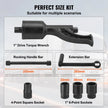 VEVOR Torque Multiplier, Heavy Duty Torque Multiplier Wrench Set, 1 Inch Drive Lug Nut Wrench Torque Multiplier, 1:64 6800N.m Lug Nut Remover, with 4 Sockets and Storage Case for Truck Trailer RV