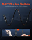 VEVOR Endoscope Camera 1920P HD Borescope for Android & IOS with 49.2FT Cable