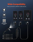 VEVOR Dual Lens Borescope Endoscope Camera for Android IOS & 10FT Snake Cable