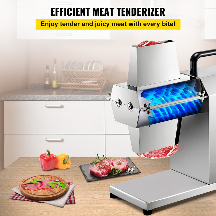 VEVOR Commercial Meat Tenderizer Stainless Steel Electrical Meat Tenderizer 450W Meat Tenderizer Machine Heavy Duty Meat Tenderizer Electric Machine Kitchen Tool For Tenderizing Meat