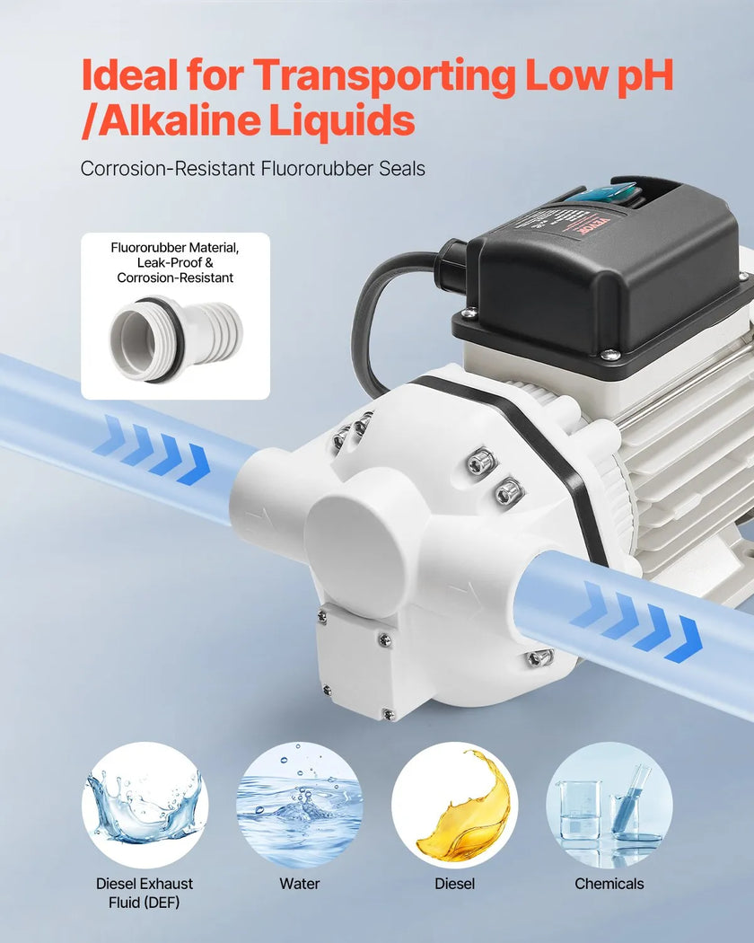 VEVOR DEF Transfer Pump 8 GPM 110V for Diesel Exhaust Fluid Urea Self Priming