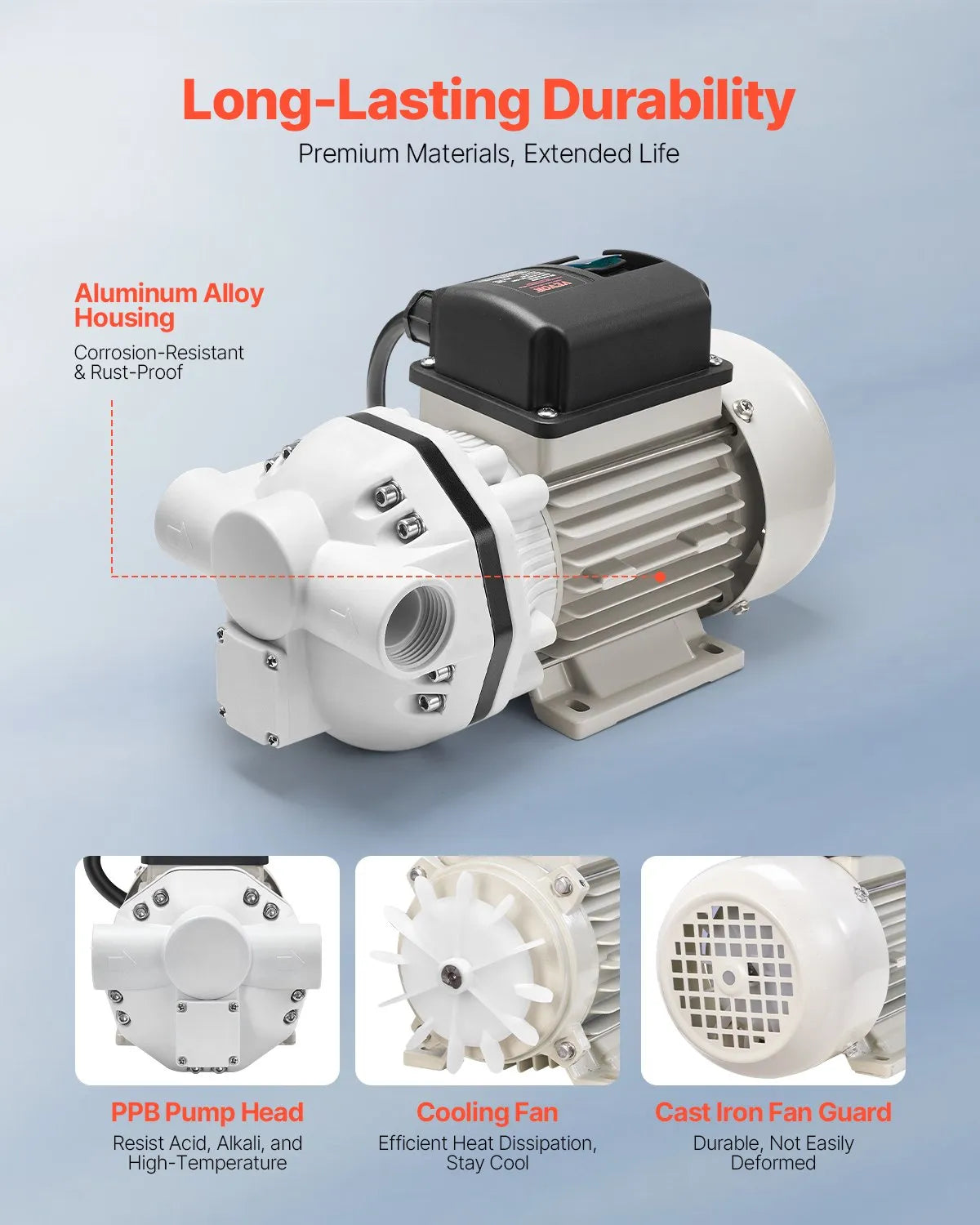 VEVOR DEF Transfer Pump 8 GPM 110V for Diesel Exhaust Fluid Urea Self Priming