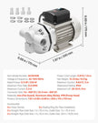 VEVOR DEF Transfer Pump 8 GPM 110V for Diesel Exhaust Fluid Urea Self Priming