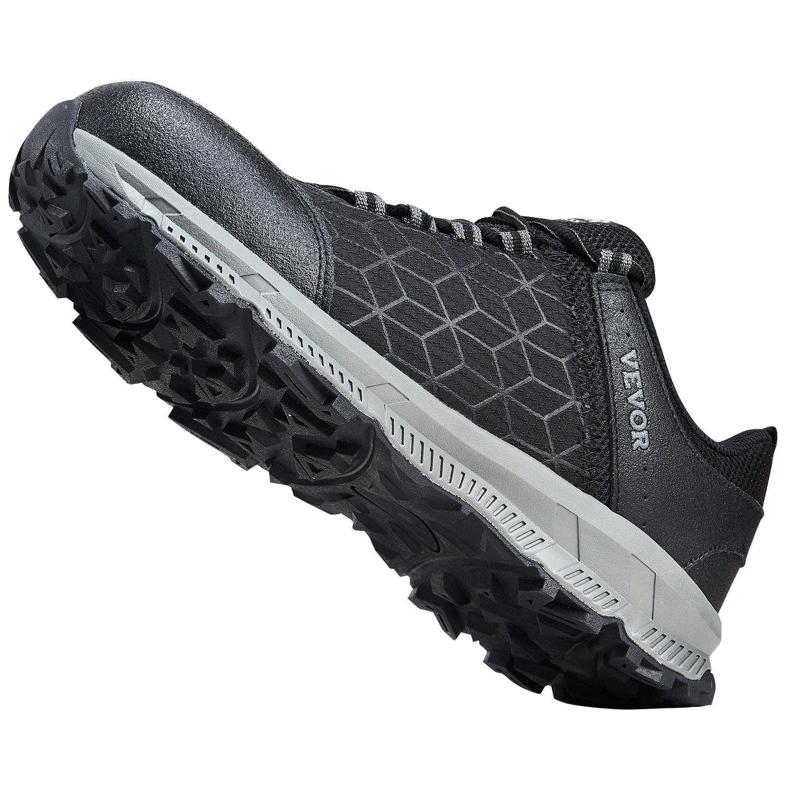 VEVOR Steel Toe Shoes for Men US Size 8 Athletic Work Shoe Sneakers Black