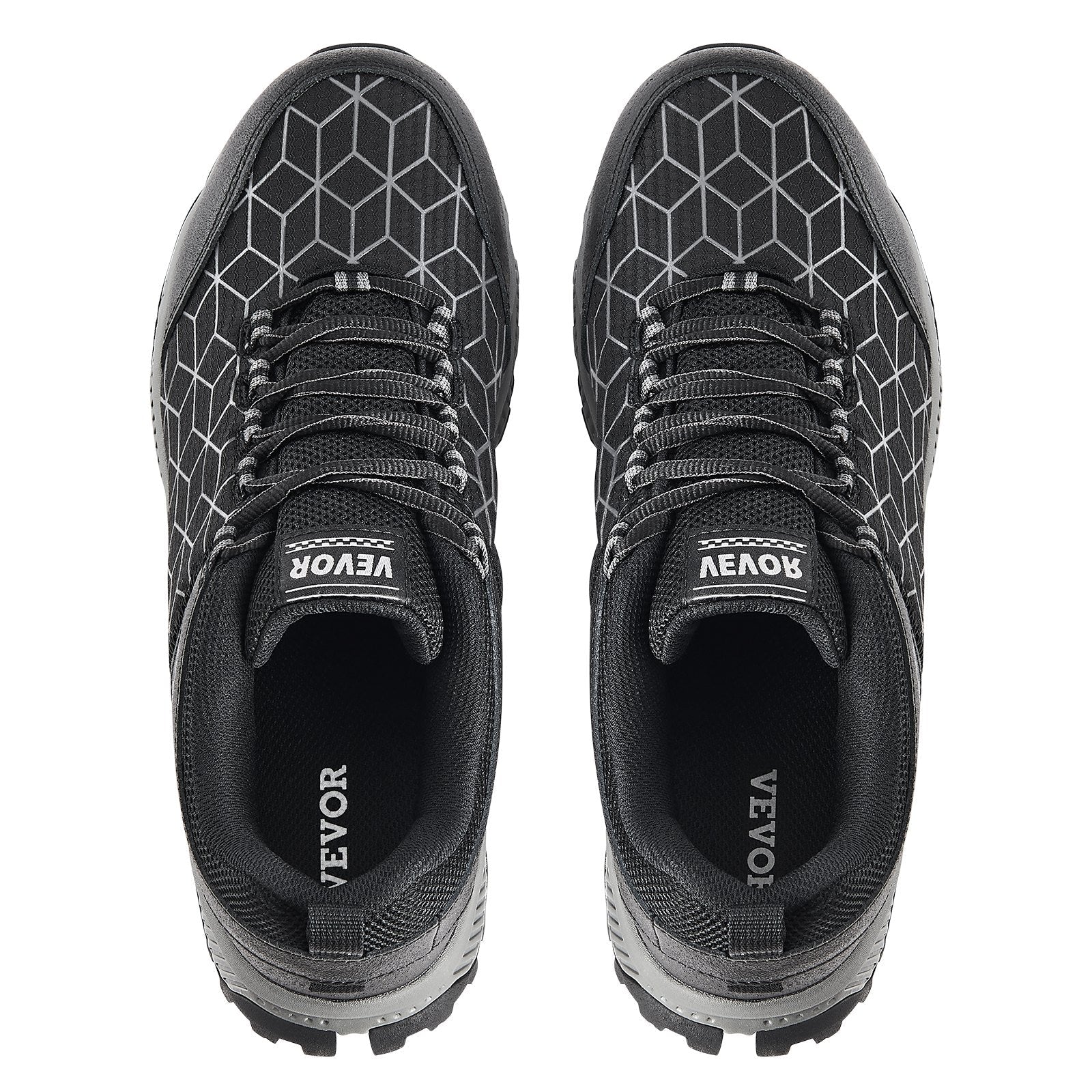 VEVOR Steel Toe Shoes for Men US Size 8 Athletic Work Shoe Sneakers Black