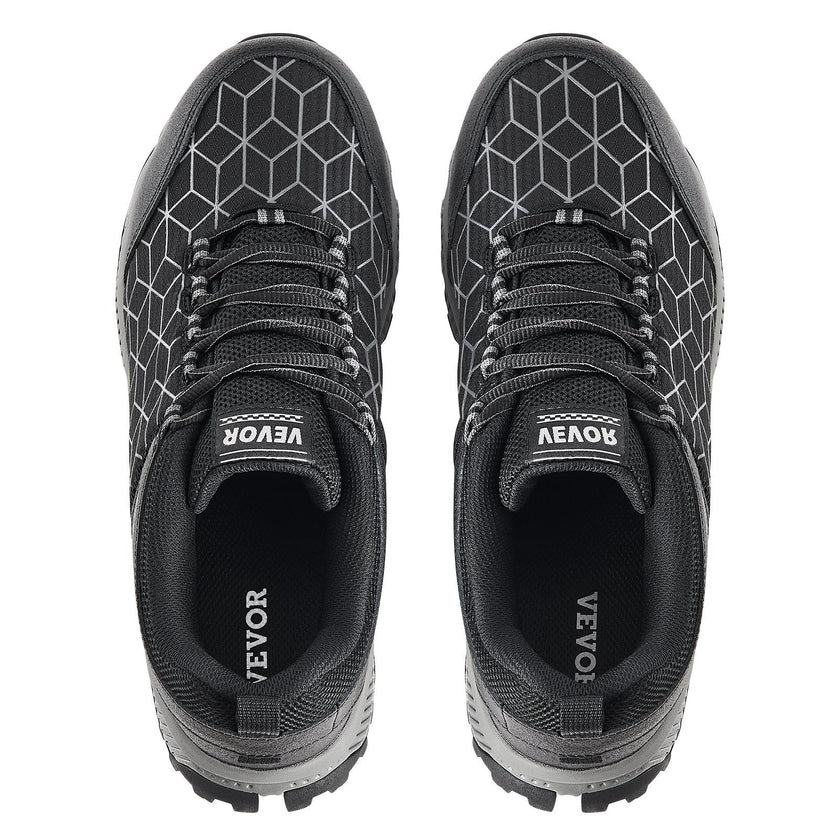 VEVOR Steel Toe Shoes for Men US Size 8.5 Wide Athletic Work Shoe Sneakers Black
