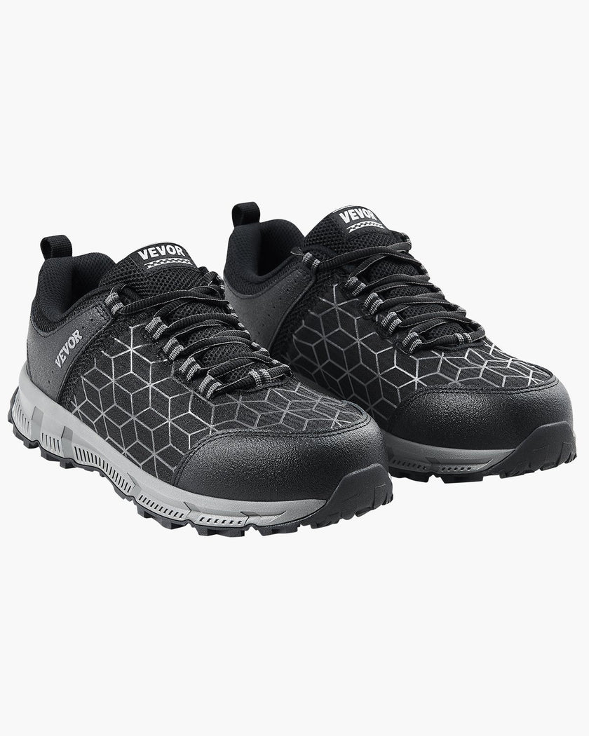 VEVOR Steel Toe Shoes for Men US Size 10.5 Athletic Work Shoe Sneakers Black