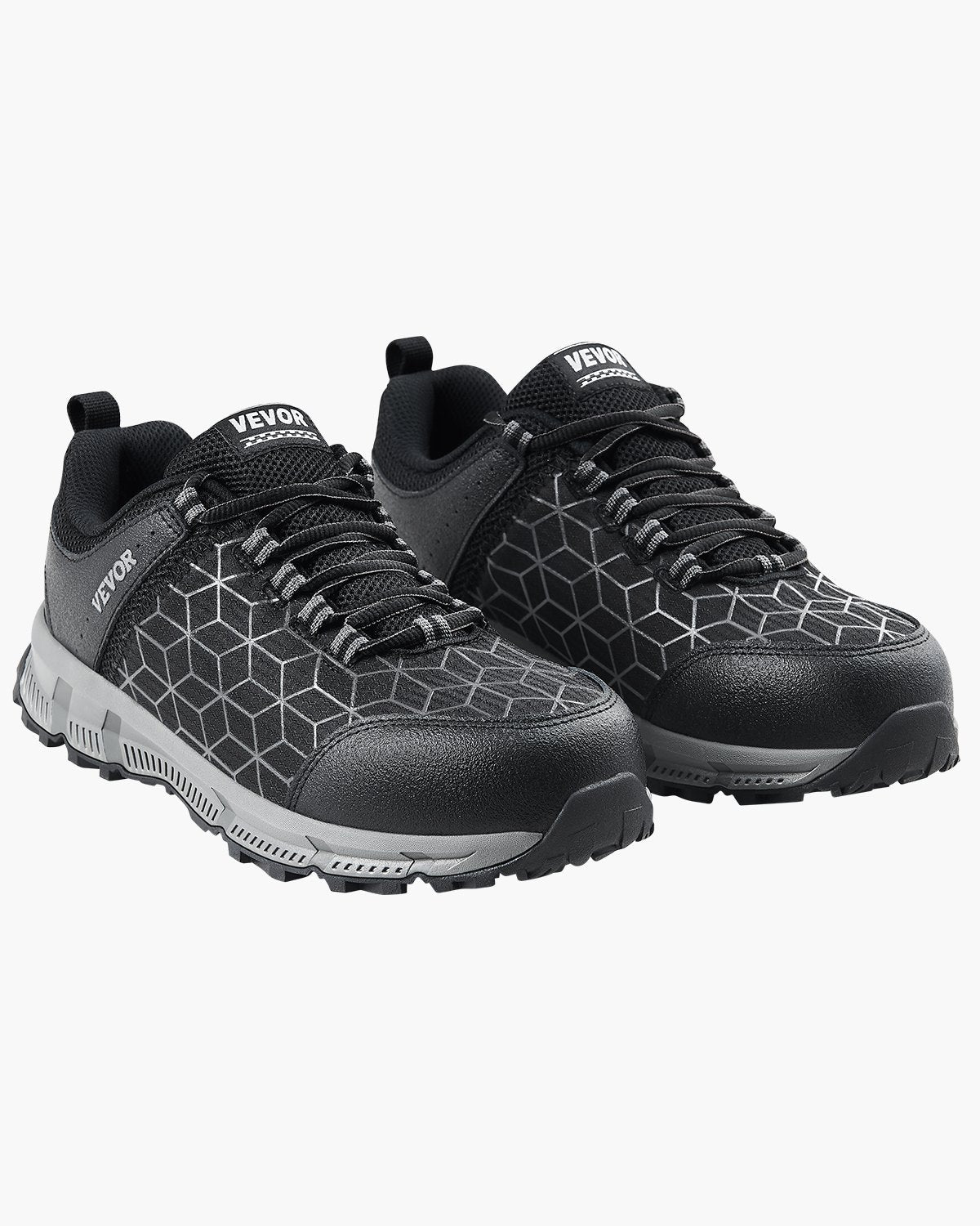 VEVOR Steel Toe Shoes for Men US Size 9 Wide Athletic Work Shoe Sneakers Black