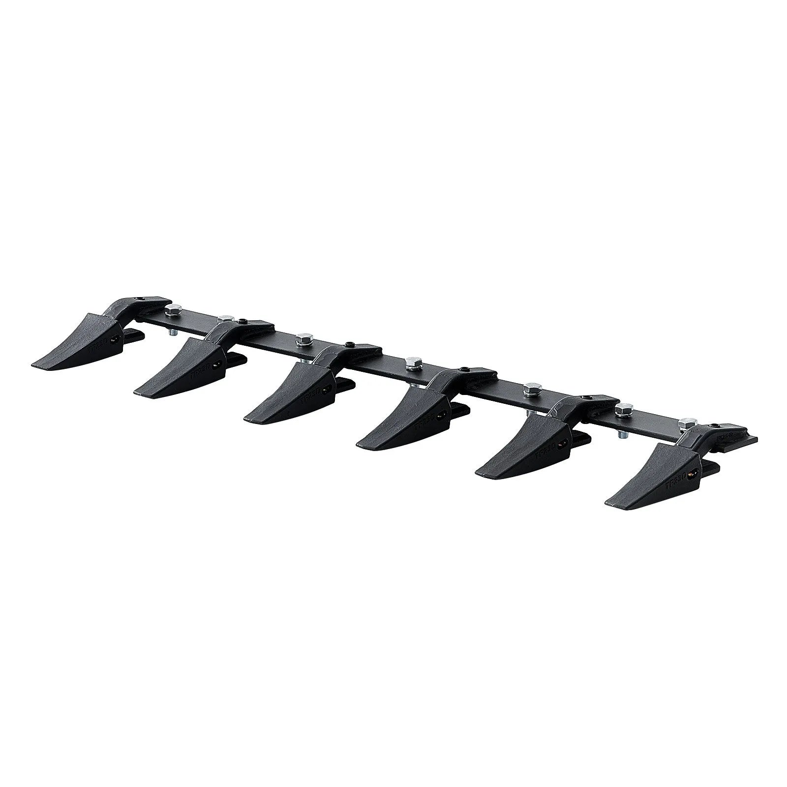 VEVOR Bucket Tooth Bar, 48'', Heavy Duty Tractor Bucket 6 Teeth Bar for Loader Tractor Skidsteer, 4560 lbs Load-Bearing Capacity Bolt On Design, for Efficient Soil Excavation and Bucket Protection
