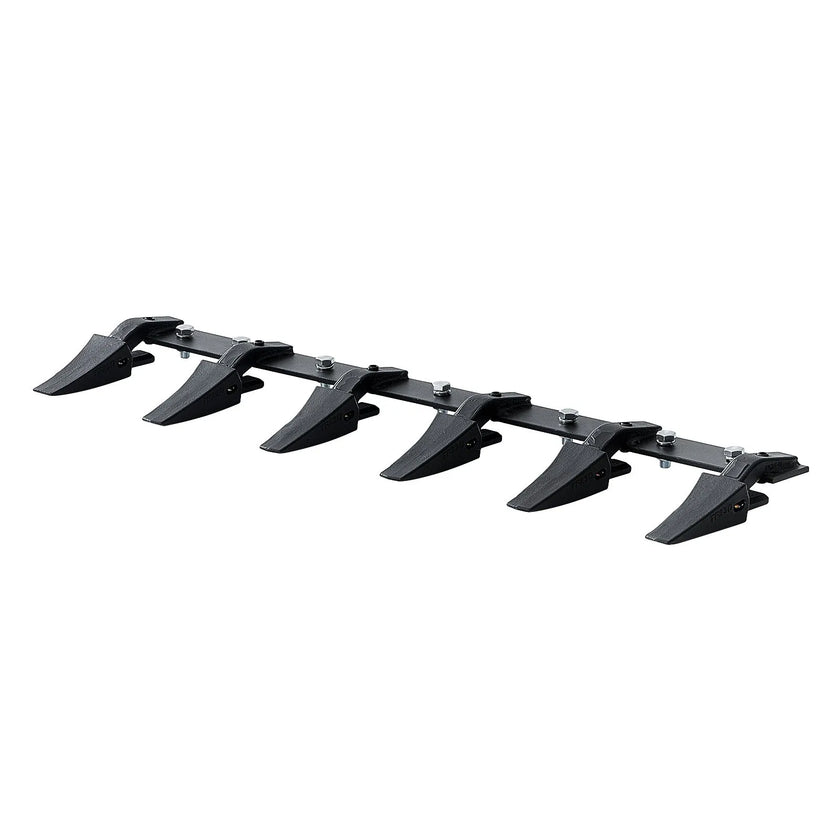 VEVOR Bucket Tooth Bar, 48'', Heavy Duty Tractor Bucket 6 Teeth Bar for Loader Tractor Skidsteer, 4560 lbs Load-Bearing Capacity Bolt On Design, for Efficient Soil Excavation and Bucket Protection