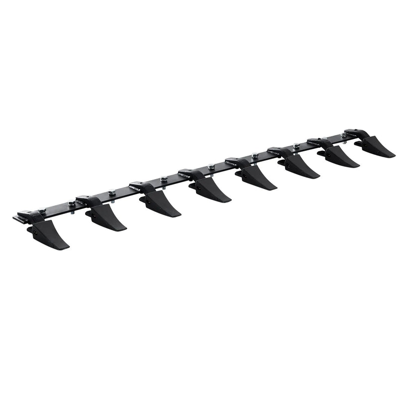 VEVOR Bucket Tooth Bar, 66'', Heavy Duty Tractor Bucket 8 Teeth Bar for Loader Tractor Skidsteer, 4560 lbs Load-Bearing Capacity Bolt On Design, for Efficient Soil Excavation and Bucket Protection