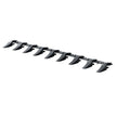 VEVOR Bucket Tooth Bar, 72'', Heavy Duty Tractor Bucket 9 Teeth Bar for Loader Tractor Skidsteer, 4560 lbs Load-Bearing Capacity Bolt On Design, for Efficient Soil Excavation and Bucket Protection
